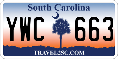 SC license plate YWC663