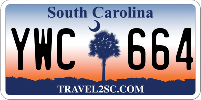 SC license plate YWC664