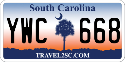 SC license plate YWC668