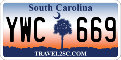 SC license plate YWC669