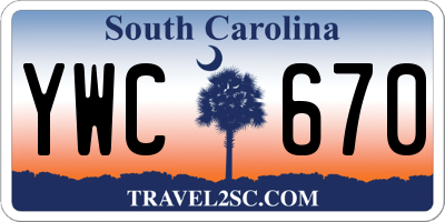 SC license plate YWC670