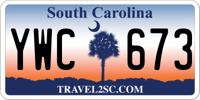 SC license plate YWC673