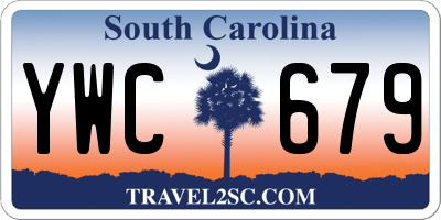 SC license plate YWC679