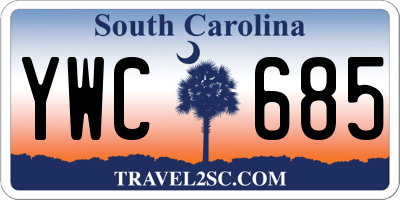 SC license plate YWC685