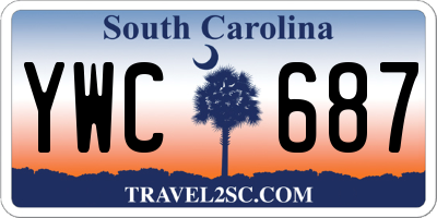 SC license plate YWC687