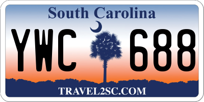 SC license plate YWC688
