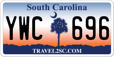 SC license plate YWC696