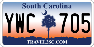 SC license plate YWC705
