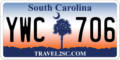 SC license plate YWC706