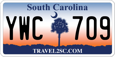 SC license plate YWC709
