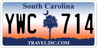 SC license plate YWC714