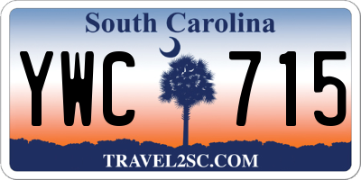 SC license plate YWC715