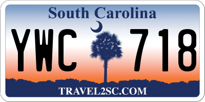 SC license plate YWC718