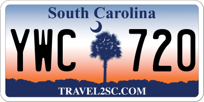 SC license plate YWC720