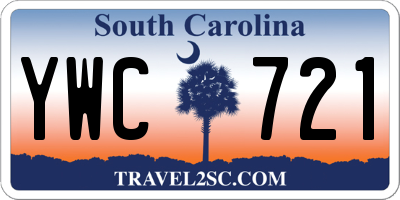 SC license plate YWC721