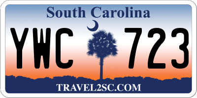 SC license plate YWC723
