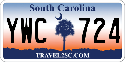 SC license plate YWC724