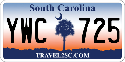 SC license plate YWC725