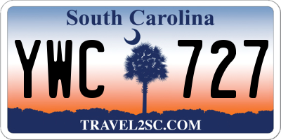 SC license plate YWC727