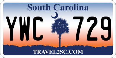 SC license plate YWC729