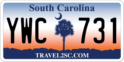 SC license plate YWC731