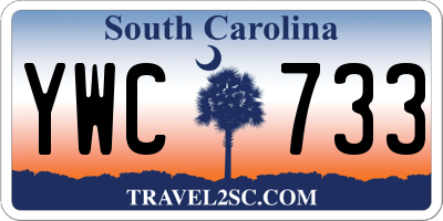 SC license plate YWC733