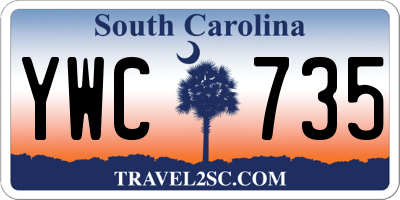 SC license plate YWC735
