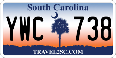 SC license plate YWC738