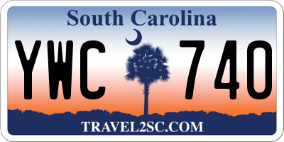 SC license plate YWC740