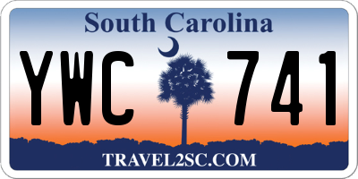SC license plate YWC741