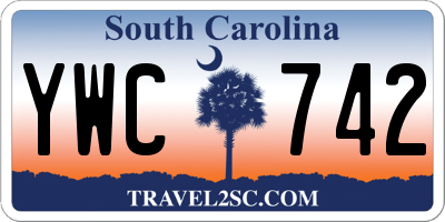 SC license plate YWC742