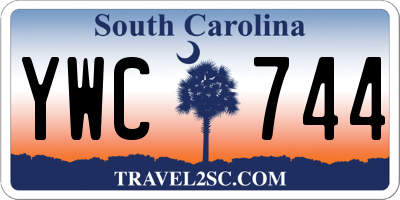 SC license plate YWC744