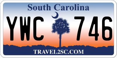 SC license plate YWC746
