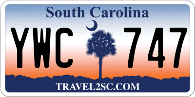 SC license plate YWC747