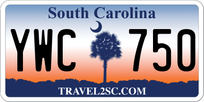 SC license plate YWC750