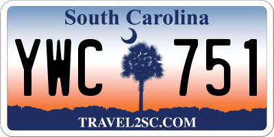 SC license plate YWC751