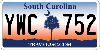 SC license plate YWC752