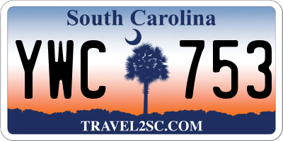 SC license plate YWC753