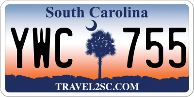SC license plate YWC755