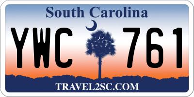 SC license plate YWC761
