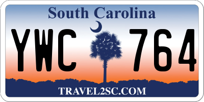 SC license plate YWC764