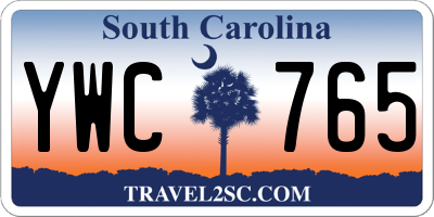 SC license plate YWC765