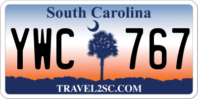SC license plate YWC767