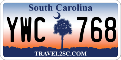 SC license plate YWC768