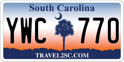SC license plate YWC770