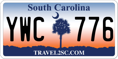 SC license plate YWC776