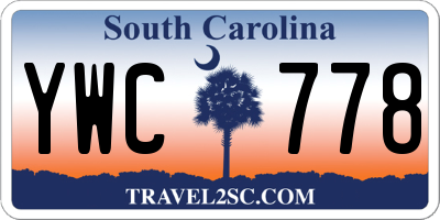 SC license plate YWC778