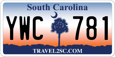 SC license plate YWC781
