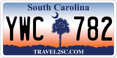SC license plate YWC782