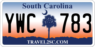 SC license plate YWC783